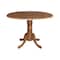 International Concepts Round 42 in Round Dual Drop Leaf Pedestal Table, Distressed Oak, 42 in W, 42 in L, 29.5 in H, Wood T42-42DP - alternate 7